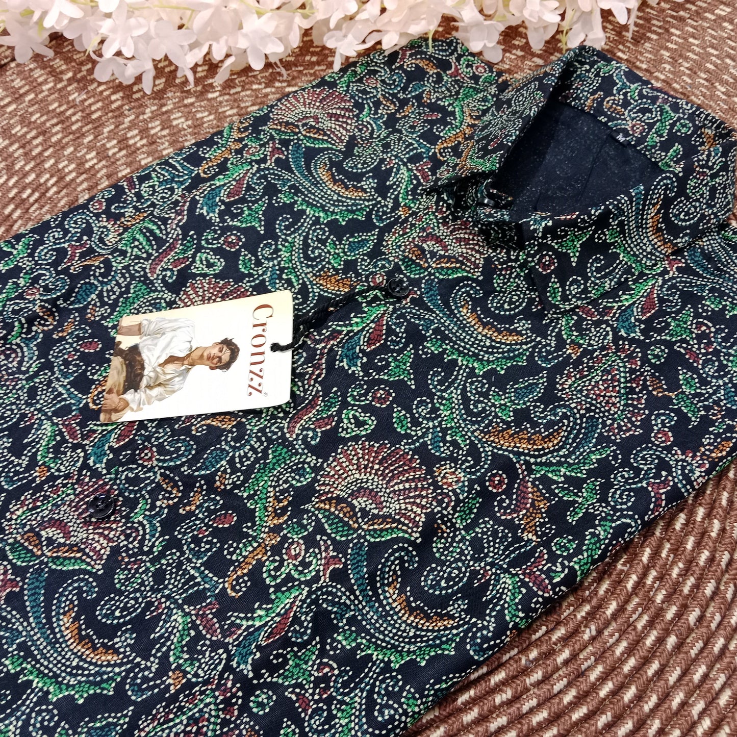 Half-Sleeve Soft Viscose Floral Printed Shirt