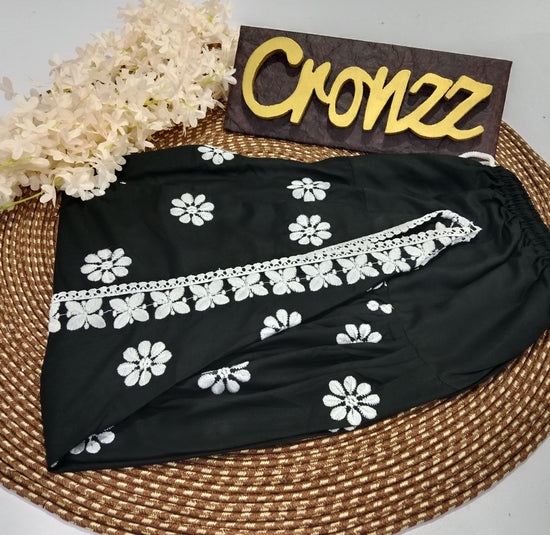 Elegant Soft Viscose Embroidered Tulip Pants – Stylish & Comfortable